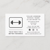 パーソナルトレーナーフィットネスインストラクターソーシャルメディア 名刺 (正面)