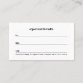 パーソナルトレーナーフィットネスインストラクターテニスコート 予約カード (裏面)