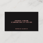 パーソナルトレーナーフィットネスインストラクター 名刺 (裏面)