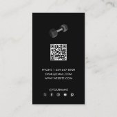 パーソナルトレーナーフィットネスウェイトプレートダンベル 名刺 (裏面)