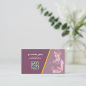 パーソナルトレーナーフィットネスカスタムQR 名刺 (スタンド正面)