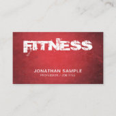 パーソナルトレーナーフィットネスコーチデザインプモダンラン 名刺 (正面)