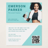 パーソナルトレーナーフィットネスコーチフォト名刺 (正面&裏面)