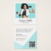 パーソナルトレーナーフィットネスコーチフォト名刺 (正面&裏面)