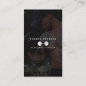 パーソナルトレーナーフィットネスコーチフォトQRコード 名刺 (正面)