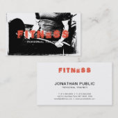 パーソナルトレーナーフィットネススポーツコーチエレガント 名刺 (正面/裏面)