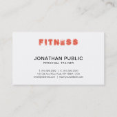 パーソナルトレーナーフィットネススポーツコーチエレガント 名刺 (裏面)