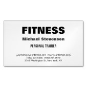 パーソナルトレーナーフィットネストレンディー スタイリッシュ マグネット名刺 (正面)