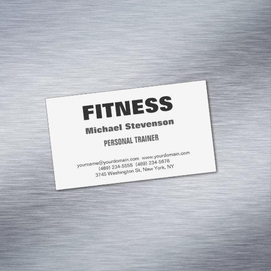 パーソナルトレーナーフィットネストレンディー スタイリッシュ マグネット名刺 (インサイチュ)