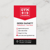 パーソナルトレーナーフィットネスフォト名刺 名刺 (裏面)
