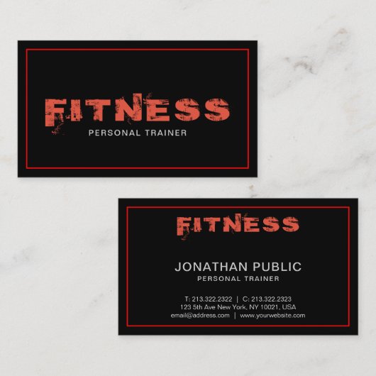 パーソナルトレーナーフィットネスプエレガントラモダンイン 名刺 (正面/裏面)