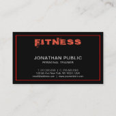 パーソナルトレーナーフィットネスプエレガントラモダンイン 名刺 (裏面)