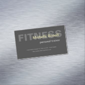 パーソナルトレーナーフィットネスモダンエレガント マグネット名刺 (インサイチュ)