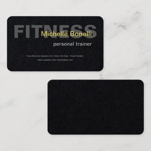 パーソナルトレーナーフィットネスモダンエレガント 名刺 (正面/裏面)
