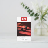 パーソナルトレーナーフィットネスモノグラムカスタム写真 名刺 (スタンド正面)