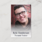 パーソナルトレーナーフィットネス写真テンプレート 名刺 (正面)