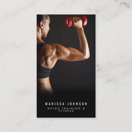 パーソナルトレーナーフィットネス重量訓練の写真 名刺 (正面)