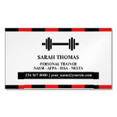パーソナルトレーナーフィットネス マグネット名刺 (正面)