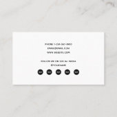 パーソナルトレーナーフィットネスQRコードソーシャルメディアのアイコン 名刺 (裏面)