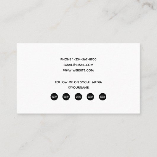 パーソナルトレーナーフィットネスQRコードソーシャルメディアのアイコン 名刺 (裏面)