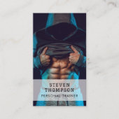 パーソナルトレーナーフィットネスQRコードソーシャルメディア 名刺 (正面)