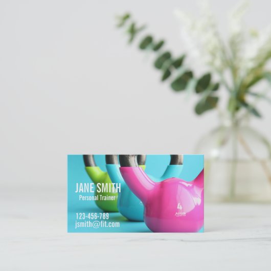 パーソナルトレーナーフリーフィットネスコーチ 名刺 (スタンド正面)