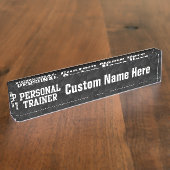 パーソナルトレーナーブラックの多様性 デスクネームプレート (側面)