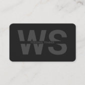 パーソナルトレーナーブラック(イニシャル) 名刺 (正面)