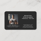 パーソナルトレーナーブラック(イニシャル) 名刺 (裏面)