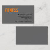 パーソナルトレーナーモダンオレンジグレー名刺 名刺 (正面/裏面)