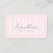 パーソナルトレーナーモダンフィットネスディティシアンピンク 名刺 (正面)