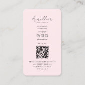 パーソナルトレーナーモダンフィットネスディティシアンピンク 名刺 (裏面)