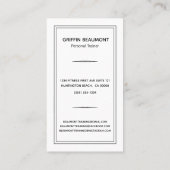 パーソナルトレーナーモダン写真 名刺 (裏面)