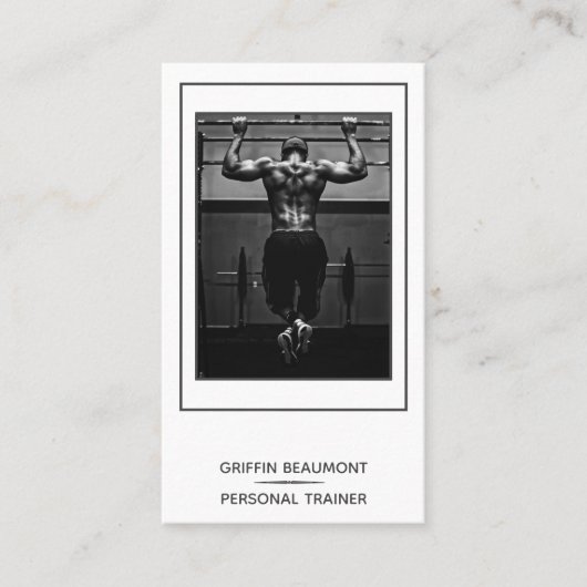 パーソナルトレーナーモダン写真 名刺 (正面)