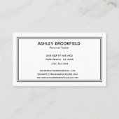 パーソナルトレーナーモダン写真 名刺 (裏面)