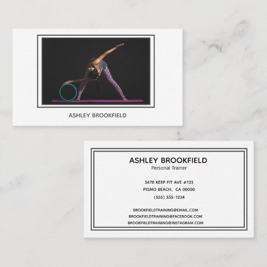 パーソナルトレーナーモダン写真 名刺 (正面/裏面)