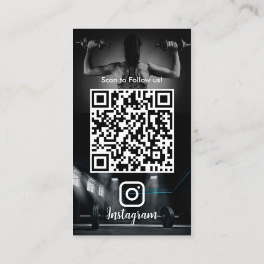 パーソナルトレーナーモダン&トレンディーフィットネスインスタグラム 名刺 (裏面)