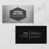 パーソナルトレーナーロゴフェイクオンSilver 名刺 (正面/裏面)