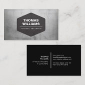 パーソナルトレーナーロゴフェイクオンSilver 名刺 (正面/裏面)