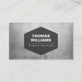 パーソナルトレーナーロゴフェイクオンSilver 名刺 (正面)