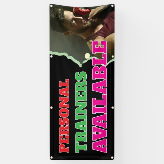 パーソナルトレーナー使用可能なカスタムバナー 横断幕 (縦)