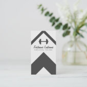 パーソナルトレーナー及びフィットネスの黒及び白 名刺 (スタンド正面)