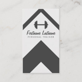 パーソナルトレーナー及びフィットネスの黒及び白 名刺