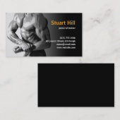 パーソナルトレーナー及びフィットネス筋肉屈曲 名刺 (正面/裏面)