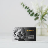 パーソナルトレーナー及びフィットネス筋肉屈曲 名刺 (スタンド正面)