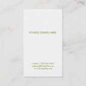 パーソナルトレーナー名刺 名刺 (裏面)