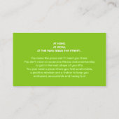 パーソナルトレーナー名刺 名刺 (裏面)