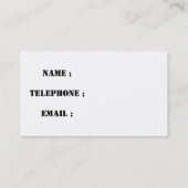 パーソナルトレーナー名刺 名刺 (裏面)