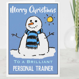 パーソナルトレーナー向けの楽しい雪だるまクリスマスカード シーズンカード