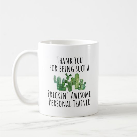 パーソナルトレーナー感謝お礼ギフトアイディア コーヒーマグカップ (左)